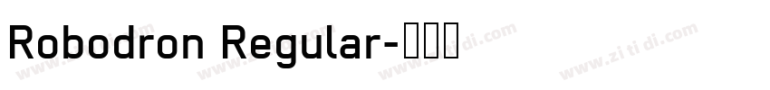 Robodron Regular字体转换